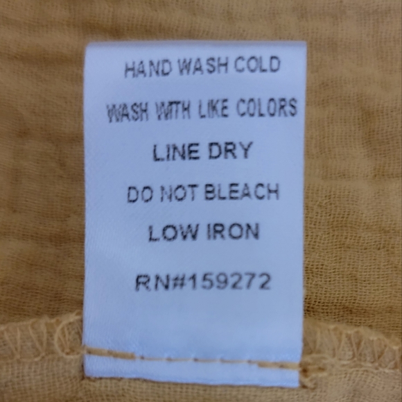 Super Soft & Comfy Gigio USA Size L Mustard Boho Babydoll Midi Dress w/ POCKETS - Picture 7 of 7